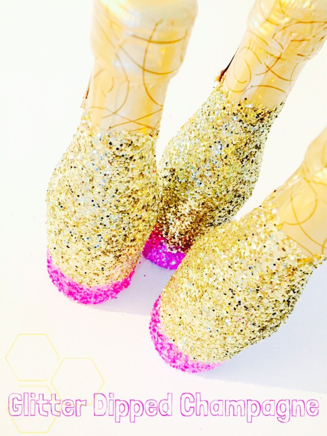 diy glitter champagne bottles-Darcy Oliver Design